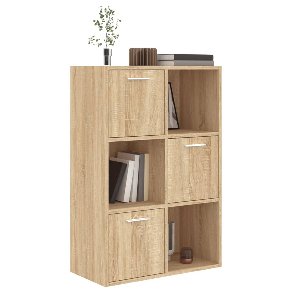 vidaXL Storage Cabinet Sonoma Oak 60x29.5x90 cm Engineered Wood - Brown