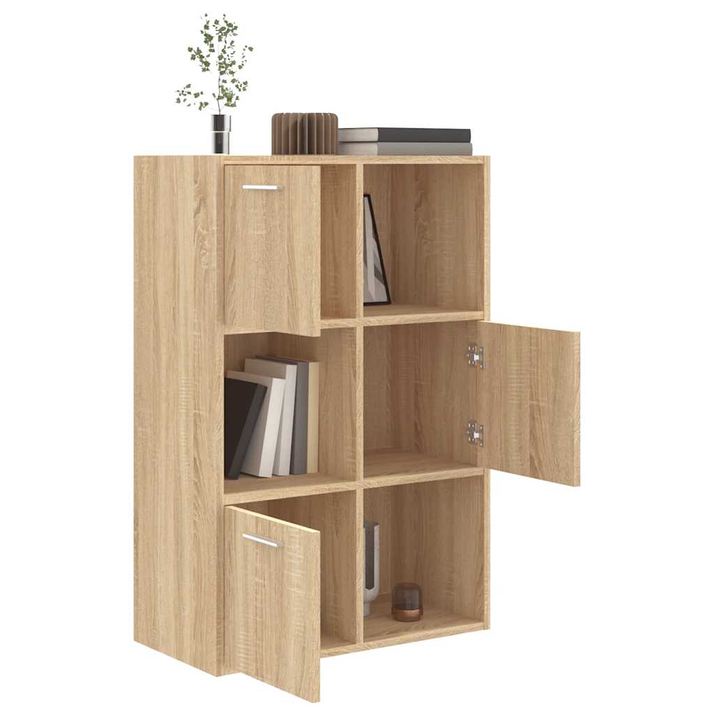 vidaXL Storage Cabinet Sonoma Oak 60x29.5x90 cm Engineered Wood - Brown