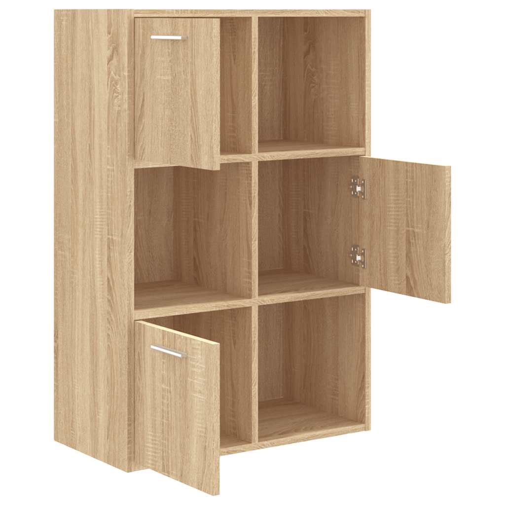 vidaXL Storage Cabinet Sonoma Oak 60x29.5x90 cm Engineered Wood - Brown