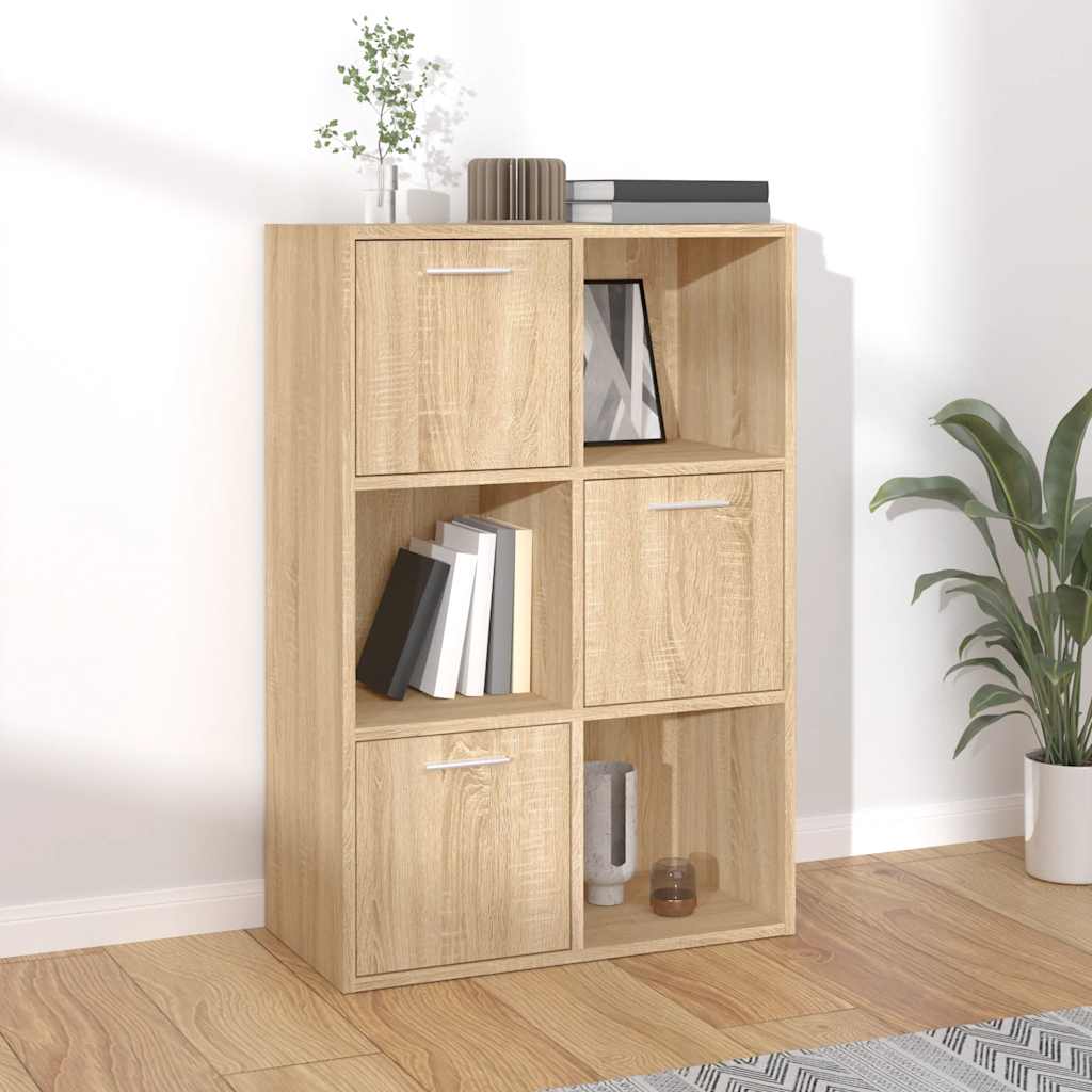 vidaXL Storage Cabinet Sonoma Oak 60x29.5x90 cm Engineered Wood - Brown