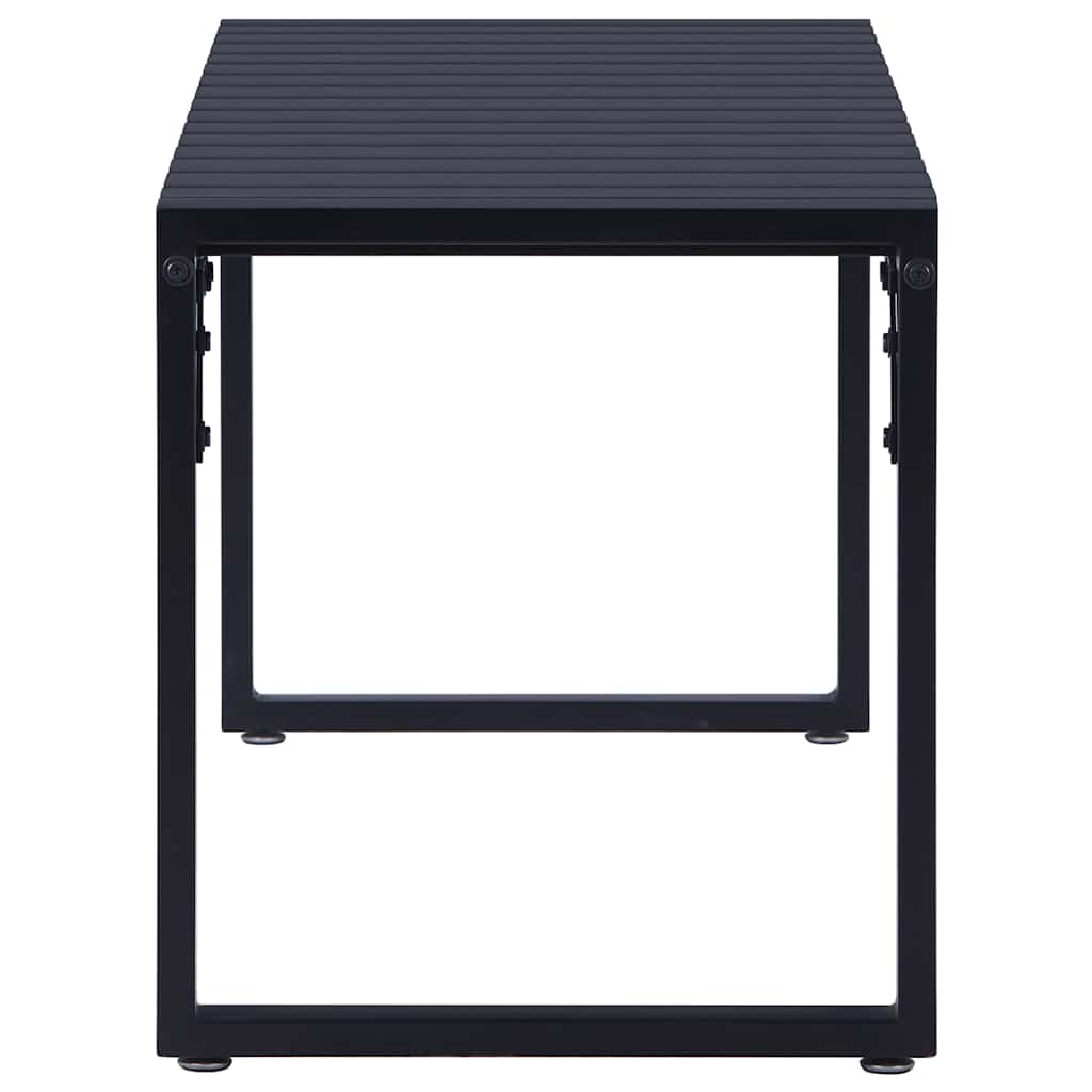vidaXL Garden Bench 120.5 cm PS Board Black - 120.5 x 40 x 45 cm