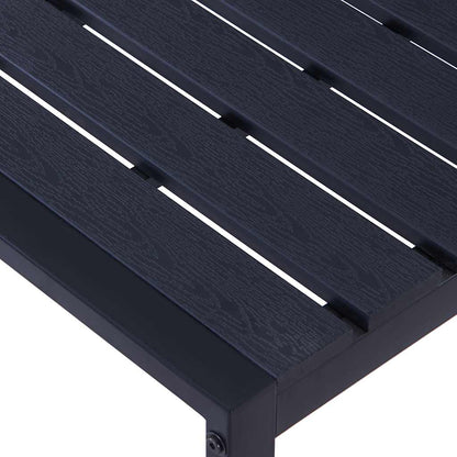 vidaXL Garden Bench 120.5 cm PS Board Black - 120.5 x 40 x 45 cm