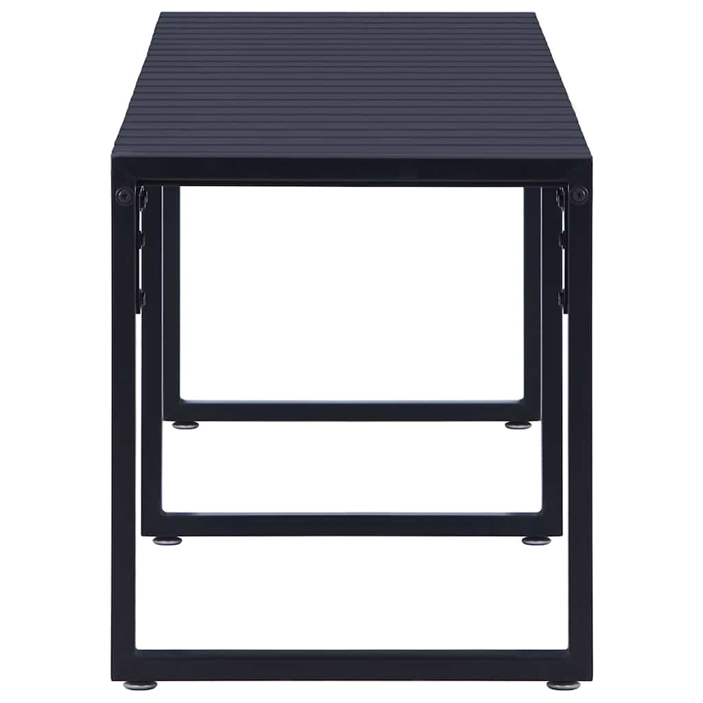 vidaXL Garden Bench 180 cm PS Board Black - 180 x 40 x 45 cm