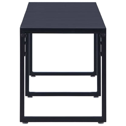 vidaXL Garden Bench 180 cm PS Board Black - 180 x 40 x 45 cm
