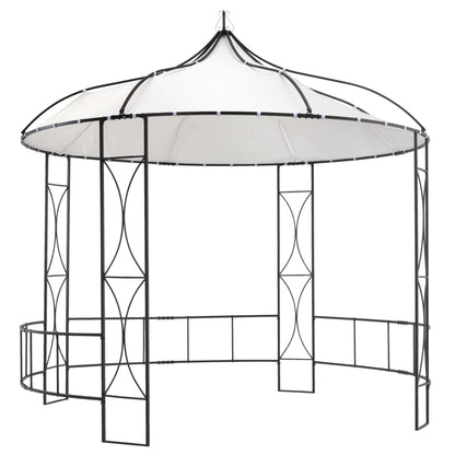vidaXL Gazebo 300x290 cm White Round