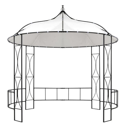 vidaXL Gazebo 300x290 cm White Round
