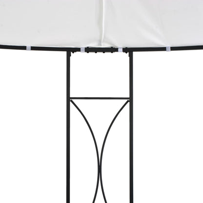 vidaXL Gazebo 300x290 cm White Round