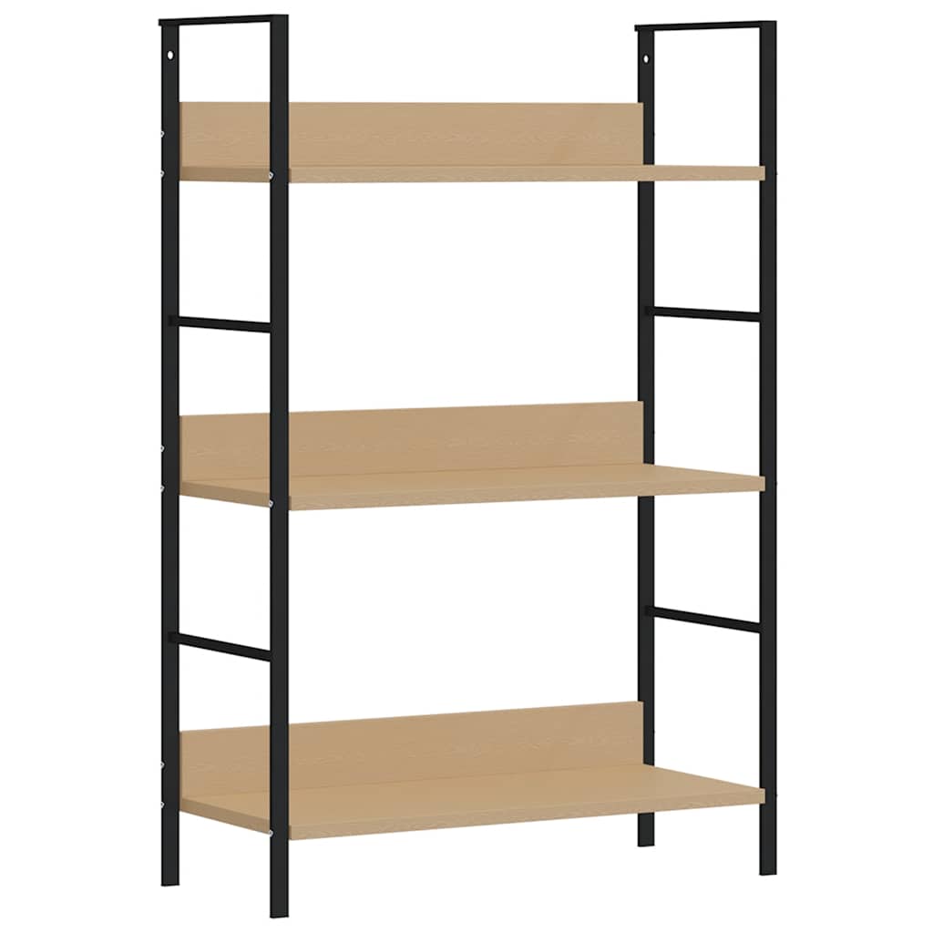 vidaXL 3-Layer Book Shelf Oak 60x27.6x90.5 cm Engineered Wood - Brown