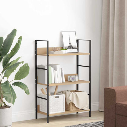 vidaXL 3-Layer Book Shelf Oak 60x27.6x90.5 cm Engineered Wood - Brown