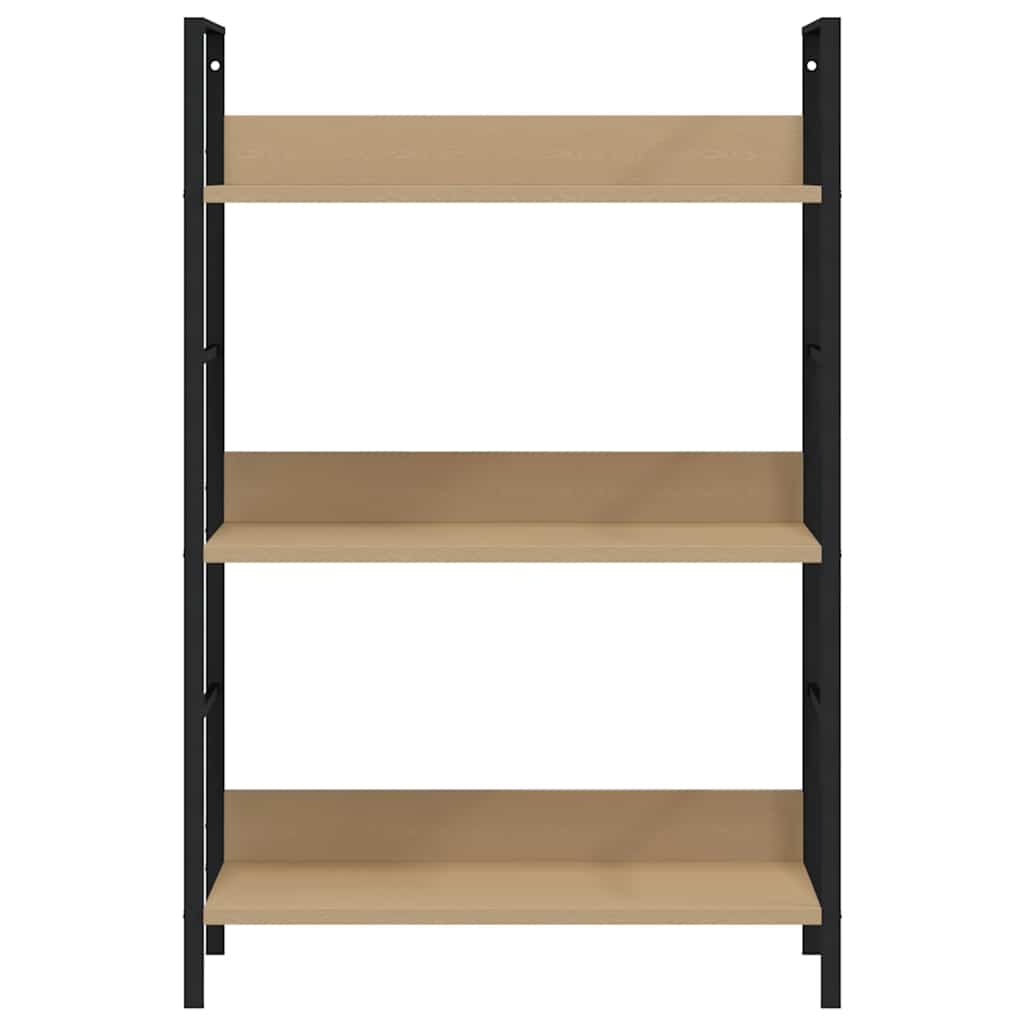 vidaXL 3-Layer Book Shelf Oak 60x27.6x90.5 cm Engineered Wood - Brown