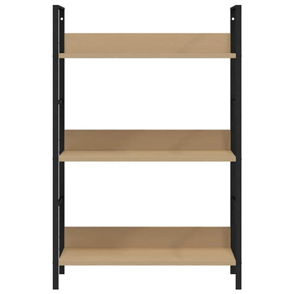 vidaXL 3-Layer Book Shelf Oak 60x27.6x90.5 cm Engineered Wood - Brown