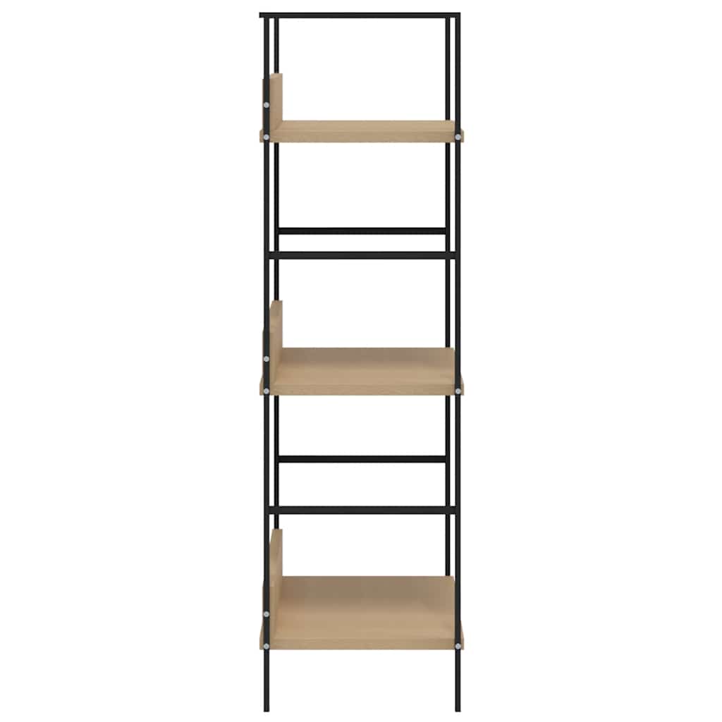 vidaXL 3-Layer Book Shelf Oak 60x27.6x90.5 cm Engineered Wood - Brown