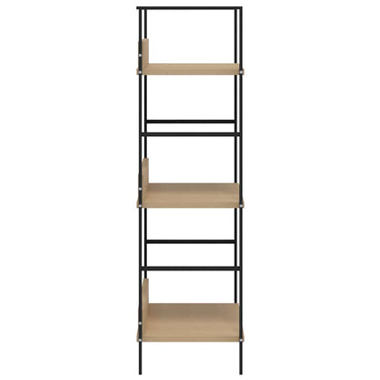 vidaXL 3-Layer Book Shelf Oak 60x27.6x90.5 cm Engineered Wood - Brown