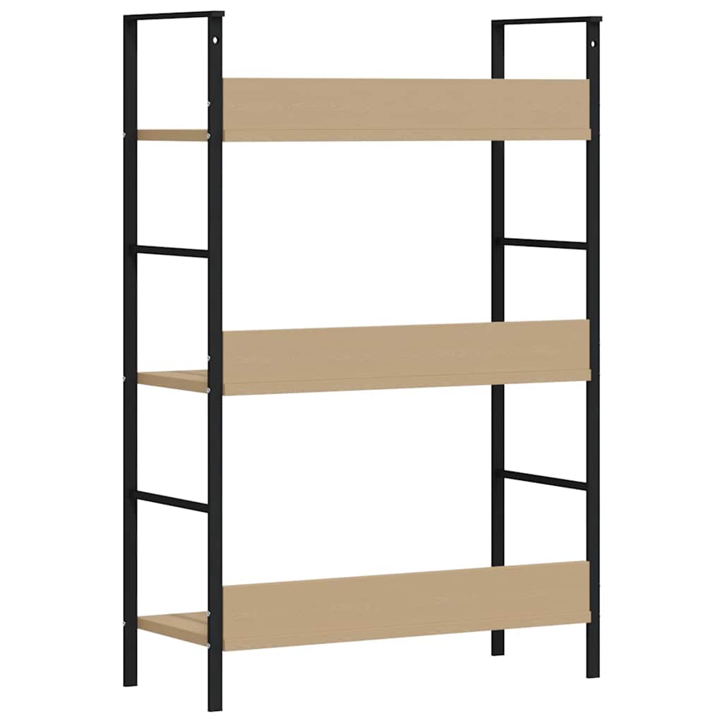 vidaXL 3-Layer Book Shelf Oak 60x27.6x90.5 cm Engineered Wood - Brown