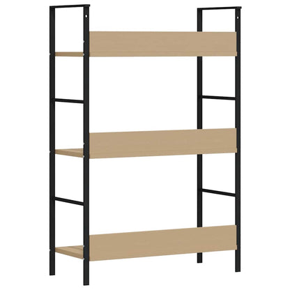 vidaXL 3-Layer Book Shelf Oak 60x27.6x90.5 cm Engineered Wood - Brown