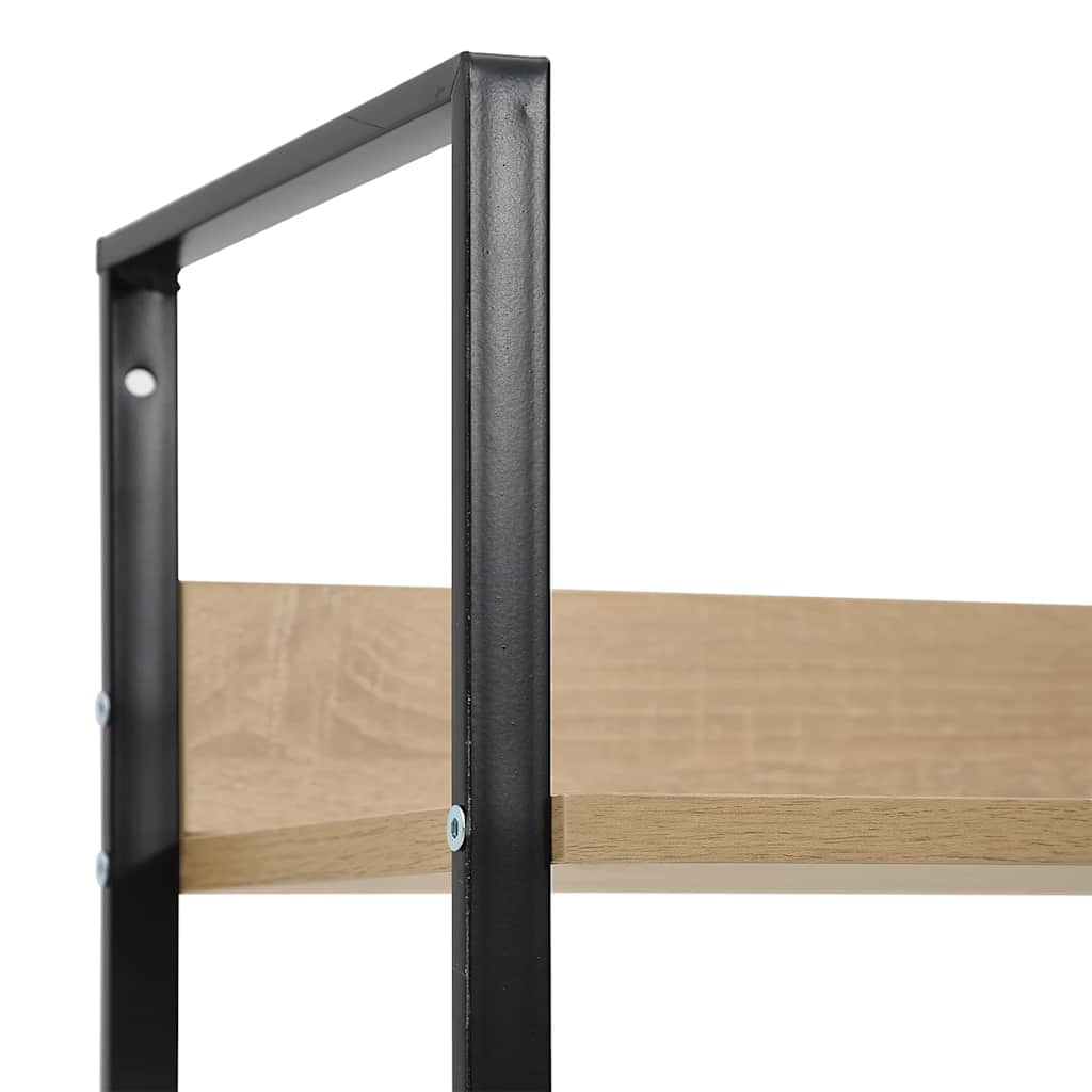 vidaXL 3-Layer Book Shelf Oak 60x27.6x90.5 cm Engineered Wood - Brown