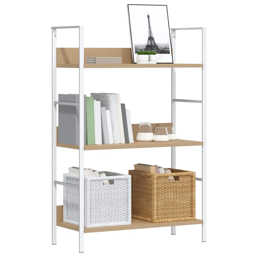vidaXL 3-Layer Book Shelf Oak 60x27.6x90.5 cm Engineered Wood - Brown - 28523