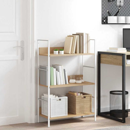 vidaXL 3-Layer Book Shelf Oak 60x27.6x90.5 cm Engineered Wood - Brown - 28523