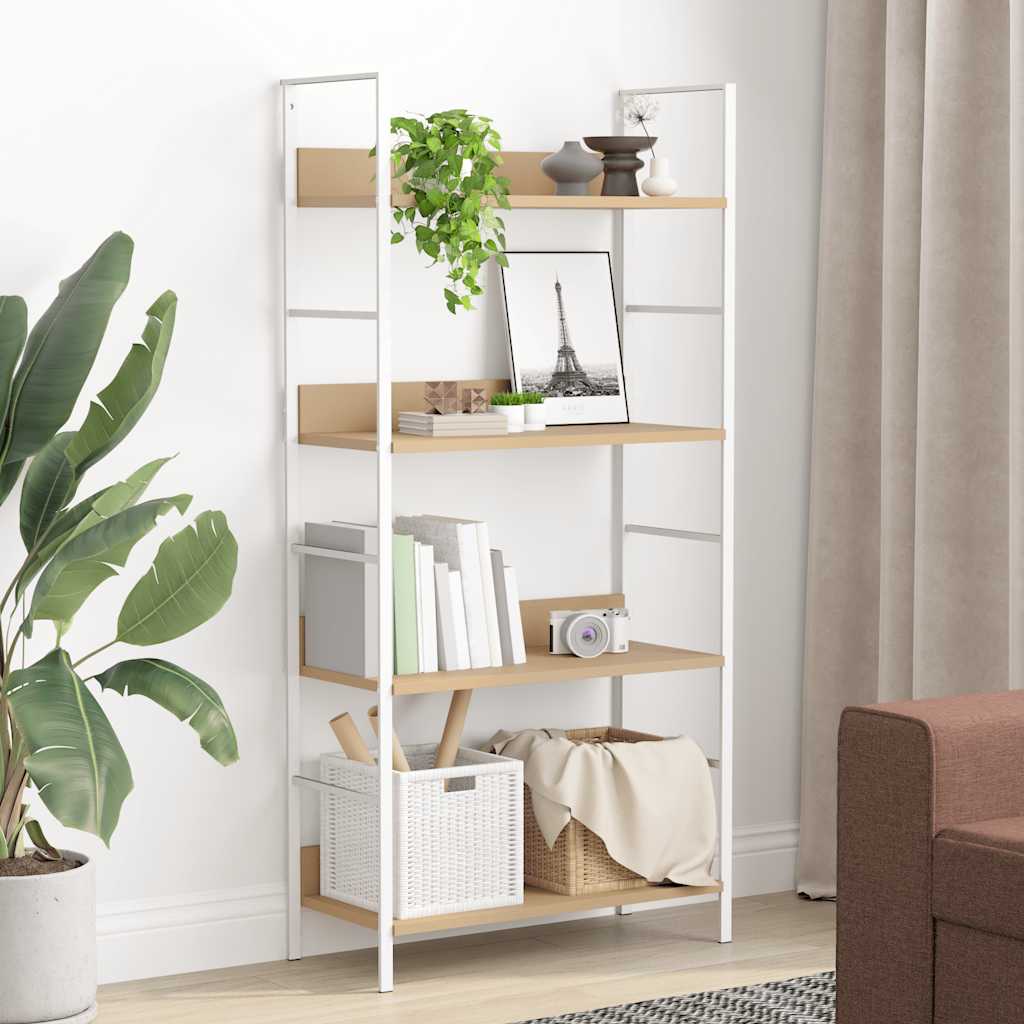 vidaXL 4-Layer Book Shelf Oak 60x27.6x124.5 cm Engineered Wood - Brown