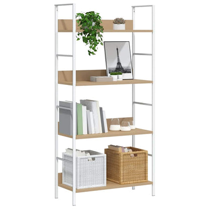 vidaXL 4-Layer Book Shelf Oak 60x27.6x124.5 cm Engineered Wood - Brown