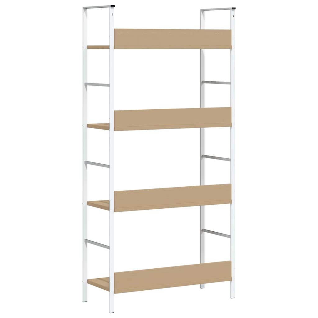 vidaXL 4-Layer Book Shelf Oak 60x27.6x124.5 cm Engineered Wood - Brown