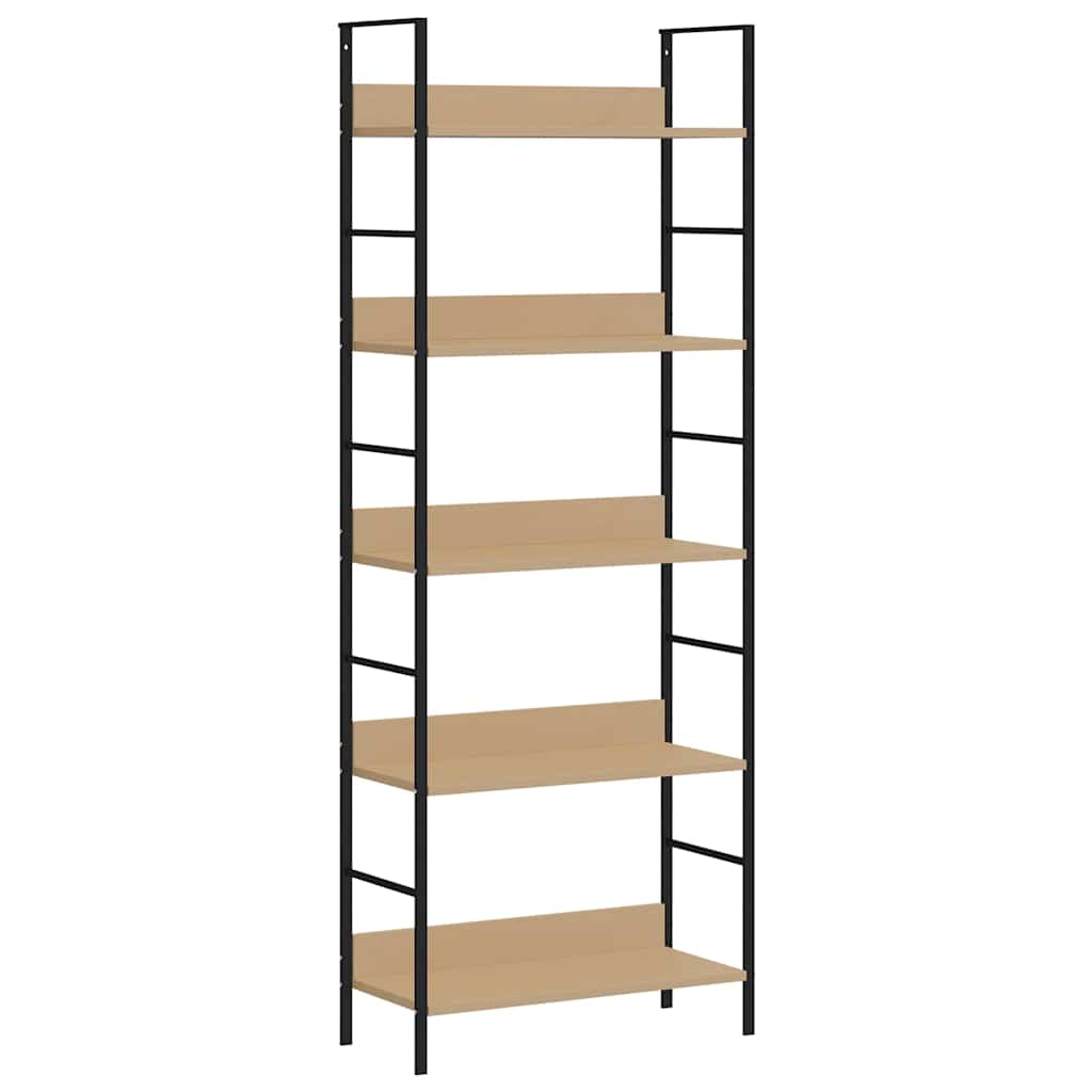 vidaXL 5-Layer Book Shelf Oak 60x27.6x158.5 cm Engineered Wood - Brown