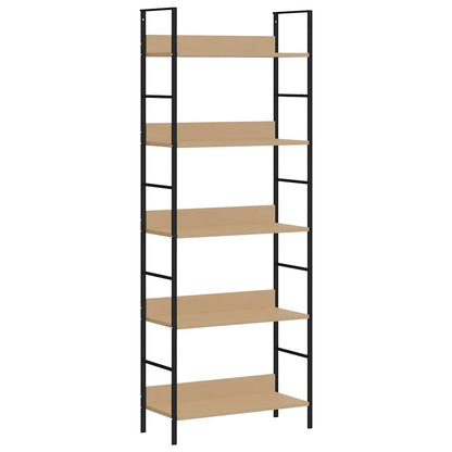 vidaXL 5-Layer Book Shelf Oak 60x27.6x158.5 cm Engineered Wood - Brown
