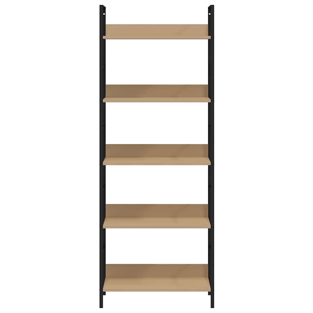 vidaXL 5-Layer Book Shelf Oak 60x27.6x158.5 cm Engineered Wood - Brown