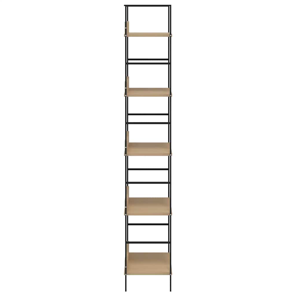 vidaXL 5-Layer Book Shelf Oak 60x27.6x158.5 cm Engineered Wood - Brown
