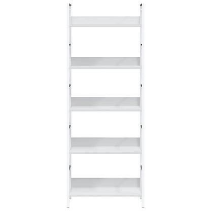 vidaXL 5-Layer Book Shelf White 60x27.6x158.5 cm Engineered Wood