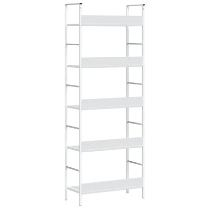 vidaXL 5-Layer Book Shelf White 60x27.6x158.5 cm Engineered Wood