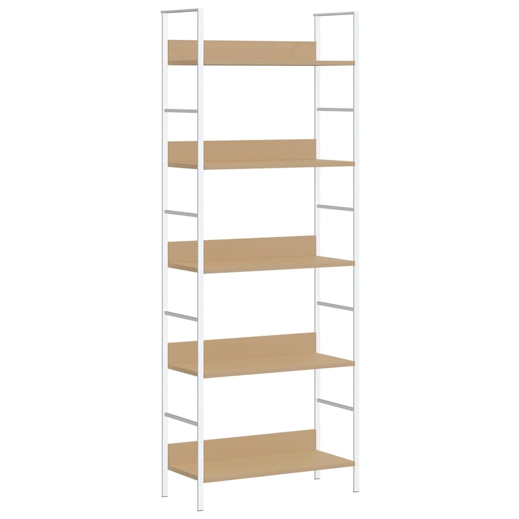 vidaXL 5-Layer Book Shelf Oak 60x27.6x158.5 cm Engineered Wood - Brown - 57006