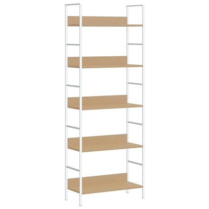 vidaXL 5-Layer Book Shelf Oak 60x27.6x158.5 cm Engineered Wood - Brown - 57006