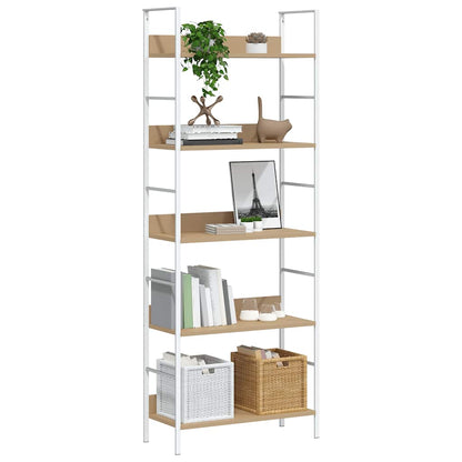 vidaXL 5-Layer Book Shelf Oak 60x27.6x158.5 cm Engineered Wood - Brown - 57006