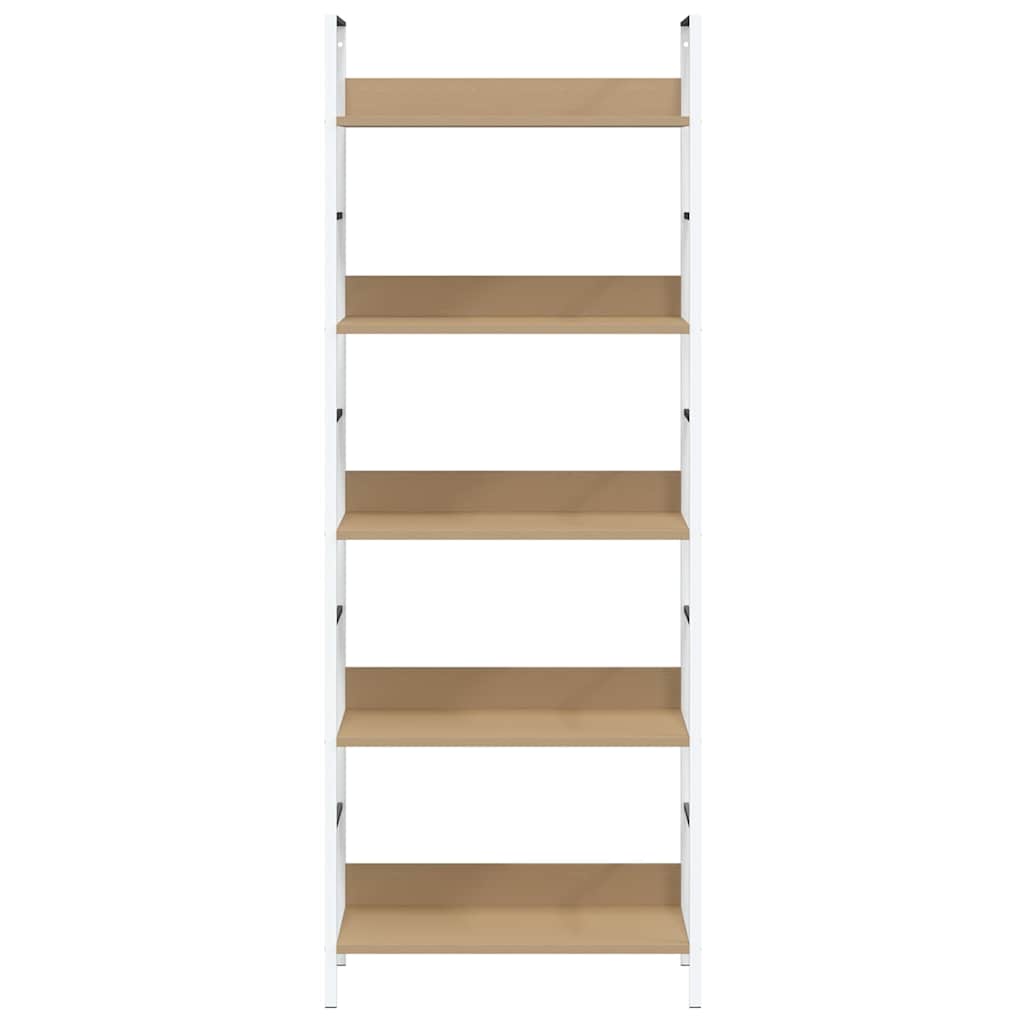 vidaXL 5-Layer Book Shelf Oak 60x27.6x158.5 cm Engineered Wood - Brown - 57006