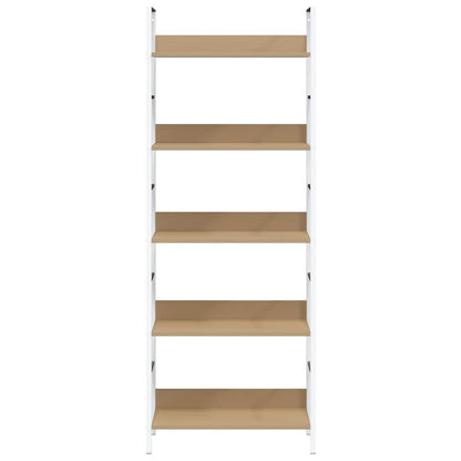 vidaXL 5-Layer Book Shelf Oak 60x27.6x158.5 cm Engineered Wood - Brown - 57006