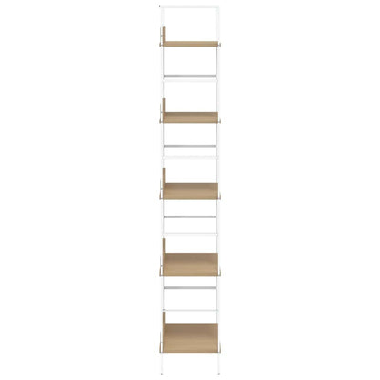 vidaXL 5-Layer Book Shelf Oak 60x27.6x158.5 cm Engineered Wood - Brown - 57006