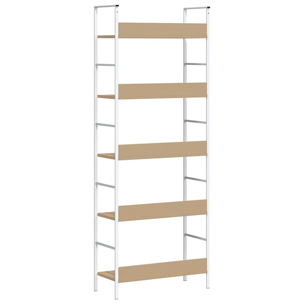 vidaXL 5-Layer Book Shelf Oak 60x27.6x158.5 cm Engineered Wood - Brown - 57006