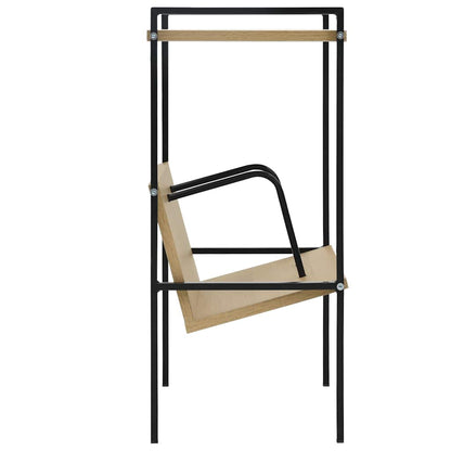 vidaXL 2-Layer Book Shelf Black and Oak 52x28x59 cm Engineered Wood