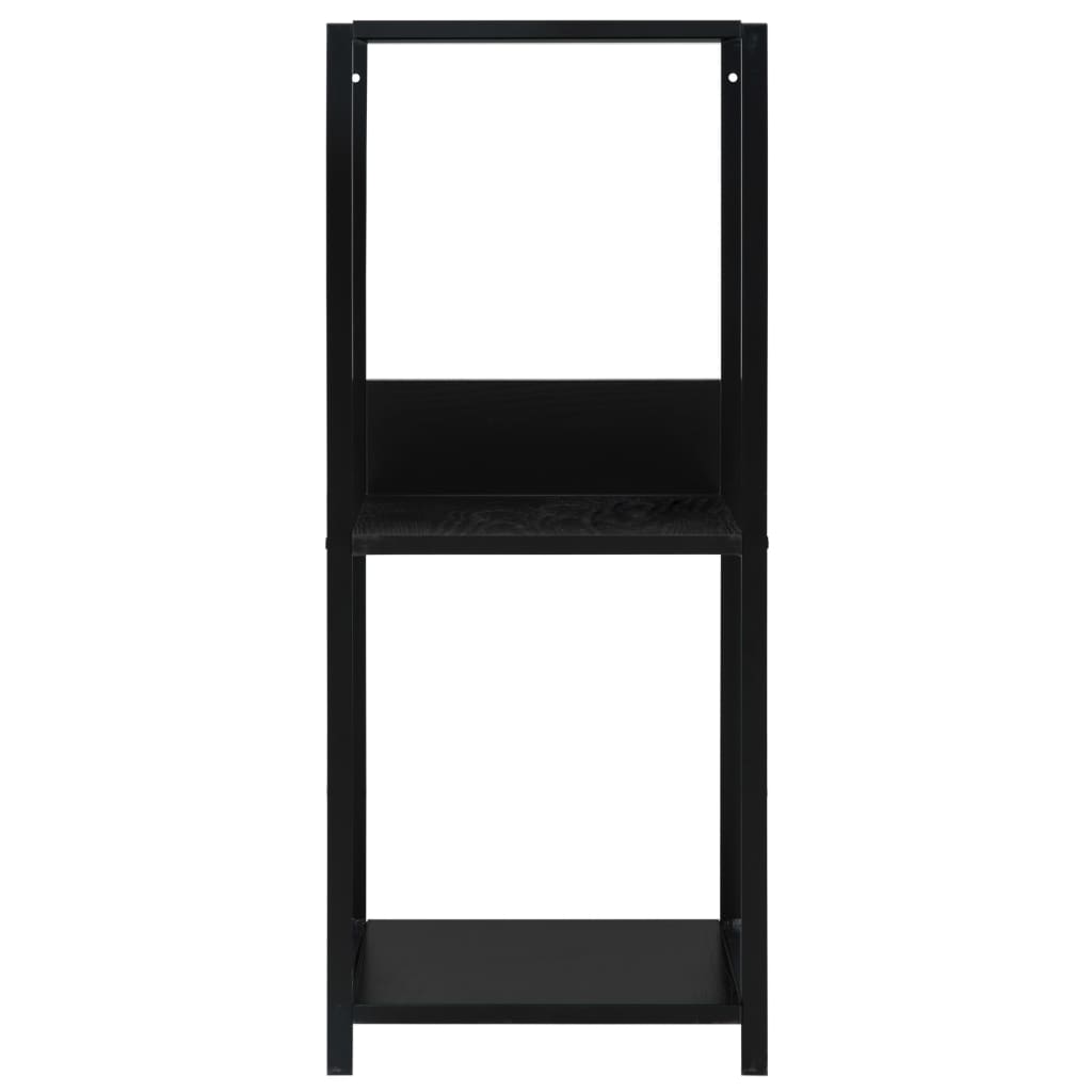 vidaXL Small Straight Book Shelf Black 33.5x39.6x79.7 cm Engineered Wood
