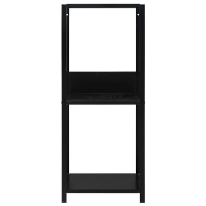 vidaXL Small Straight Book Shelf Black 33.5x39.6x79.7 cm Engineered Wood