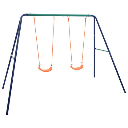 vidaXL Swing Set with 2 Seats Steel - Orange - 272 x 156 x 180 cm