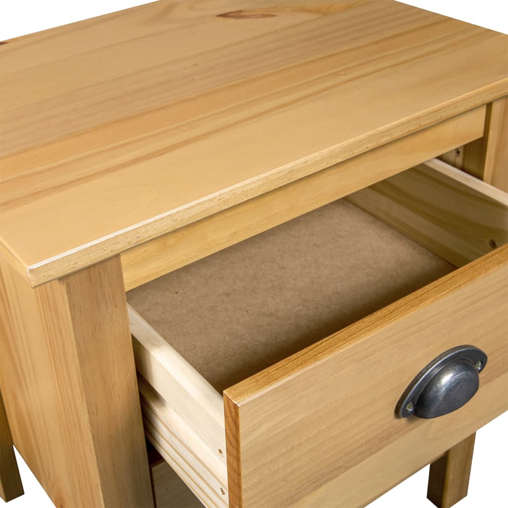 vidaXL Bedside Cabinets Hill 2pcs 46x35x49.5cm Solid Pine Wood - Brown