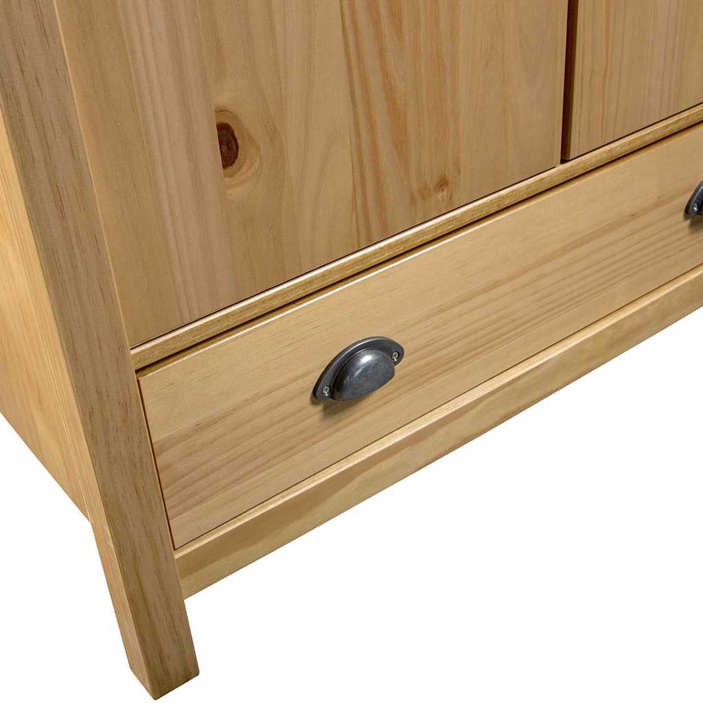 288947 vidaXL 2-Door Wardrobe ""Hill"" 89x50x170 cm Solid Pine Wood - Brown