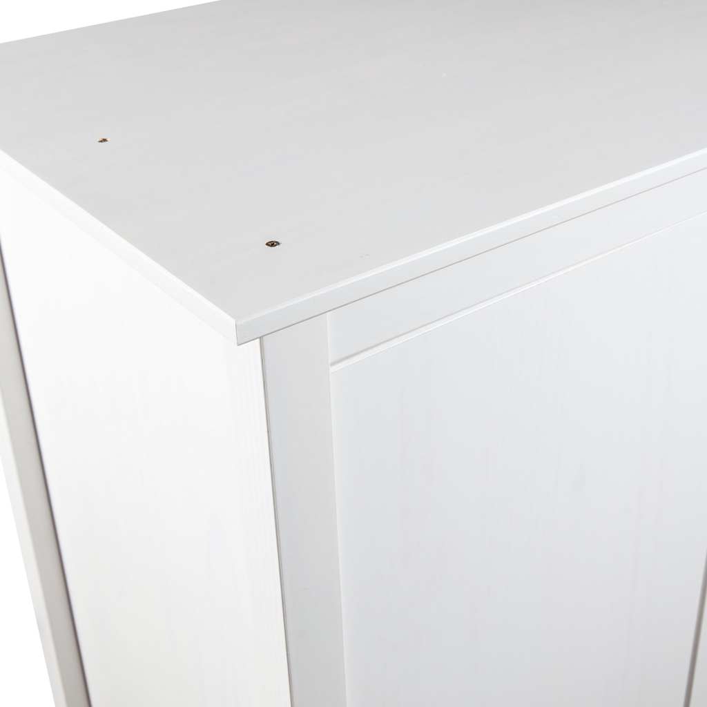 288948 vidaXL 2-Door Wardrobe ""Hill"" White 89x50x170 cm Solid Pine Wood