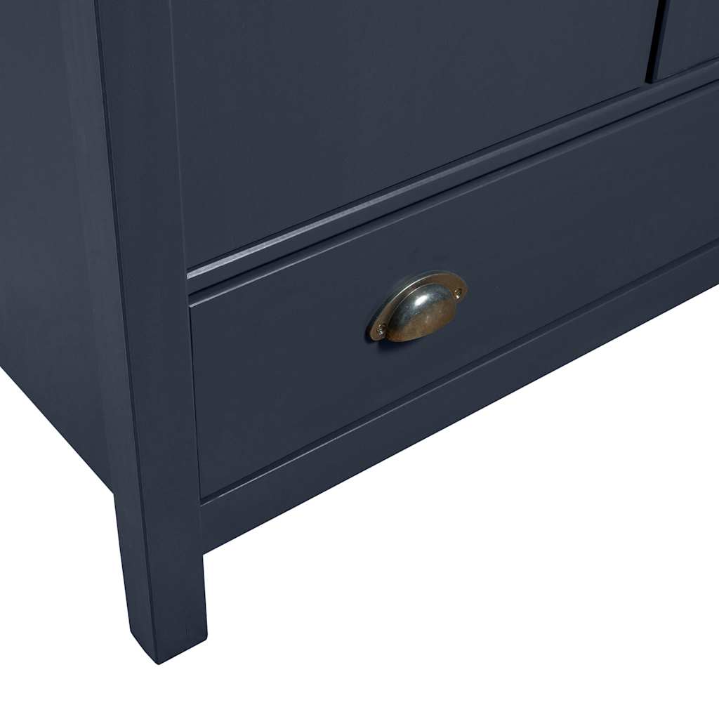 288949 vidaXL 2-Door Wardrobe ""Hill"" Grey 89x50x170 cm Solid Pine Wood