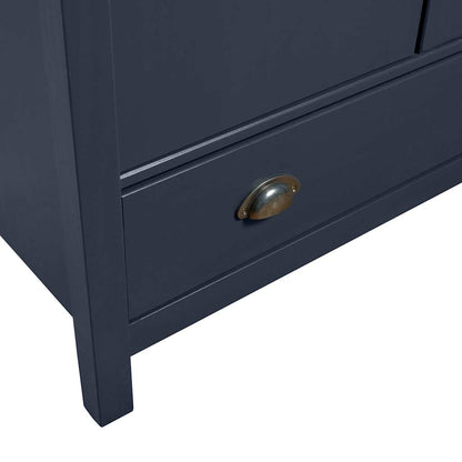 288949 vidaXL 2-Door Wardrobe ""Hill"" Grey 89x50x170 cm Solid Pine Wood