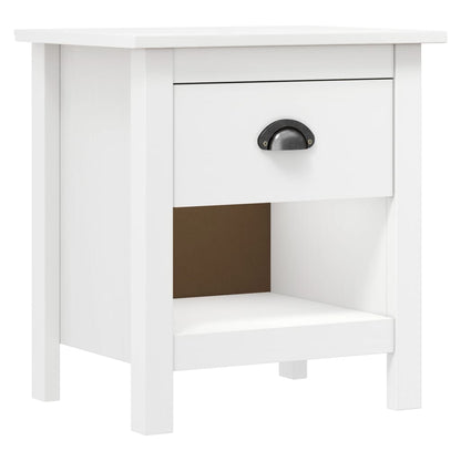 vidaXL Bedside Cabinets 2 pcs Hill 46x35x49.5 cm Solid Pine Wood - White