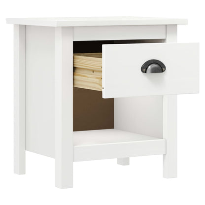 vidaXL Bedside Cabinets 2 pcs Hill 46x35x49.5 cm Solid Pine Wood - White
