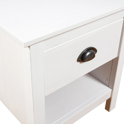 vidaXL Bedside Cabinets 2 pcs Hill 46x35x49.5 cm Solid Pine Wood - White
